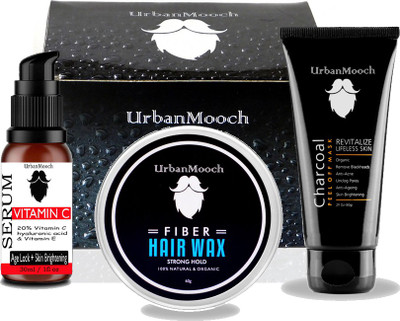 

UrbanMooch Ultimate Men's Grooming Facial Kit for Skin Brightening, Anti Ageing & For Blackheads Removal Set of 3(Set of 3)