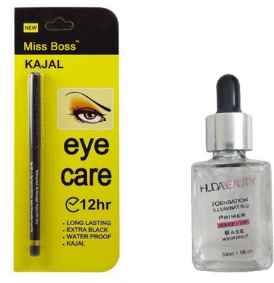 

Miss Boss primer 30ml and waterproof kajal (black) combo(Set of 2)