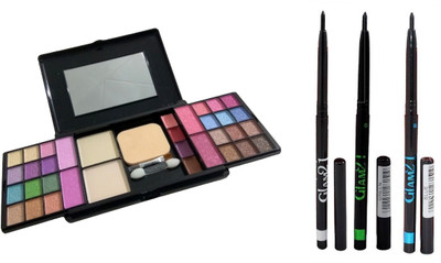 

Miss Boss fashion makeup kit and 3 kajal (black, blue, green) combo(Set of 2)