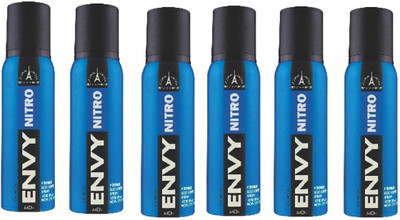 ENVY Nitro Perfume Deodorant Spray 120ML Each (Pack of 6) Deodorant Spray - For Men(810 ml, Pack of 6)