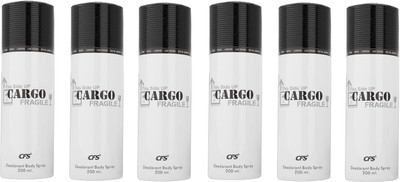

CFS Cargo White Deodorant Body Spray 200ML Each (Pack of 6) Deodorant Spray - For Men & Women(1200 ml, Pack of 6)