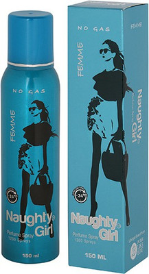 

Naughty Girl FEMME No Gas Deodorant for Women- 150ml Perfume Body Spray - For Women(150 ml)