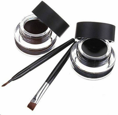 

BAGRIA Black and Brown Gel Eyeliner With brush 32 g (Black, Brown) 32 g(BROWN AND BLACK)