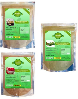 

Fedele Multani Mitti Powder, Neem Powder, Rose Petals Natural Powder for Skin Care (Combo Pack of 3)(300 g)