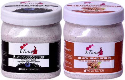 

I TOUCH ORGANIC HERBAL NATURAL BLACK SEED & BLACK HEAD SCRUB 2PCS COMBO(1000 ml)