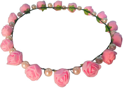 

MorningGlory Baby Pink Colored Tiara for Girls/Women Hair Band, Head Band(Pink)