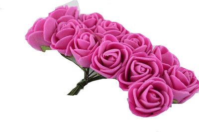 

oberlo Pink Rose Hair Flower Clip /Brooch Pin For Women -Pack of 12 Hair Clip (pink) Hair Clip(Pink)