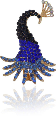 

MORGES Hair Clips For Kids And Adults For Wedding Occasion Use Peacock Style Hair Brooch Hair Clip(Blue)