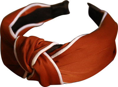 

AyA Fashion Designer Brown Broad Knotted Hairband | Retro Style Wide Bandana Hair Band Hair Band(Brown)