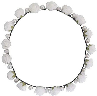 

MorningGlory White Tiara for Girls/Women Hair Band(White)