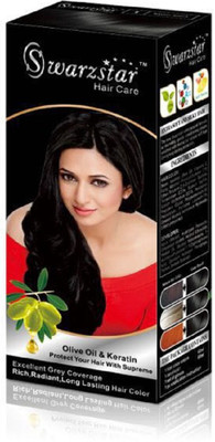 

Swarzstar Permanent Moisture Hair Color Cream (Black-1.0) Hair Color(Black-1.0)