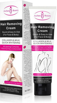 

Aichun Beauty Painless Hair Removing Cream (for Face & Body) - Quick & Easy to Use with Collagen & Milk Cream(100 ml)