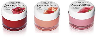 

Oriflame Love Nature Lip Balm Cherry, Strawberry & Raspberry Fruity(Pack of: 3, 75 g)