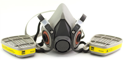 

3M 6200 Medium Half Facepiece with 6003 (1 Pair) Organic Vapour/Acid Gas Sarvam Mask and Respirator
