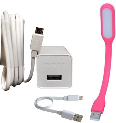 OPPO Wall Charger Accessory Combo for Oppo F9 F9 Pro F7 F5 F3 F3 Plus A71 A71K A83 A5 A3s A37F F1s / F3/Plus, F5/Youth, F7, A83, A37f, A37, A71, A57 And All Smart Phone Charger (White)(White)