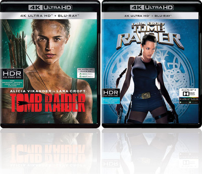 

Lara Croft 2 Movies Collection: Tomb Raider (2001) & Tomb Raider (2018) (4K UHD & HD) (4-Disc)(4K(UHD) Blu-ray English)