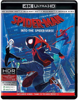 

Spider-Man: Into the Spider-Verse (4K UHD + Blu-ray 3D + Blu-ray + Blu-ray Bonus Disc) (4-Disc Box Set) (Region Free)(4K(UHD) Blu-ray English)