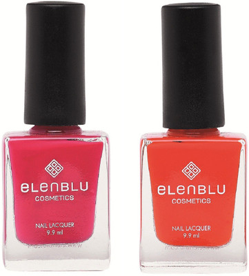 

Elenblu Lilac Fling & Salmon Rust - (9.9ml Each) Matte Nail Polish(Pack of 2)