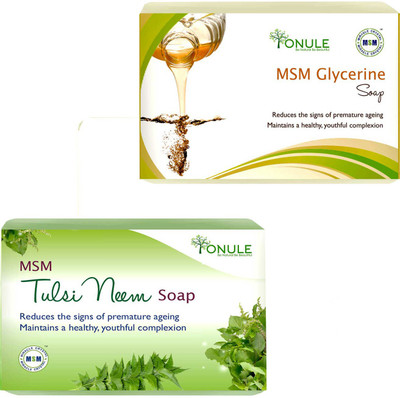 

Ionule MSM Glycerin Soap MSM Tulsi Neem Soap Combo of 2(200 g, Pack of 2)