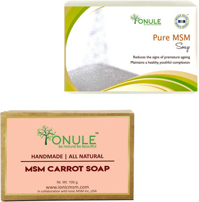 

Ionule Pure MSM Soap For Natural Beauty And Carrot Soap Combo of 2(200 g, Pack of 2)