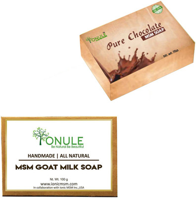 

Ionule MSM Chocolate Soap Goat Milk Soap Combo of 2(200 g, Pack of 2)