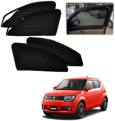 AuTO ADDiCT Side Window, Rear Window Sun Shade For Maruti Suzuki Ignis(Black)