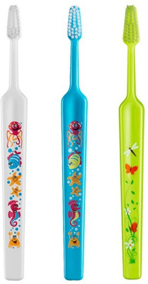 

TePe Kids Extra Soft Toothbrush For Kids 3 Years And Older Pack Of 3 Extra Soft Toothbrush(Pack of 3)