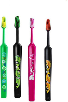 

TePe Graphic Toothbrush For Children Pack of 4 Extra Soft Toothbrush(Pack of 4)