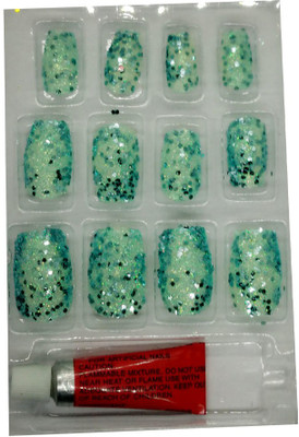 

Perky Sack French Style Designer Nails 6 Multi, Light Green(Pack of 12)
