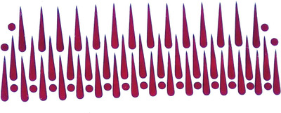 

SJ COLLECTION Black Outline Maroon 45 Tilak Size (H 2 cm x W 4 mm) Forehead Maroon Bindis(Fancy Design Bindi)