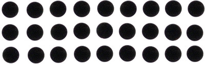 

SJ COLLECTION Black Round Shape 27 Size (H 1.1cm x W 1.1cm) Forehead Black Bindis(Fancy Design Bindi)