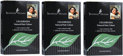 

Shahnaz Husain Colorveda Natural Hair Colour (Blackish Brown)(Set of 3)