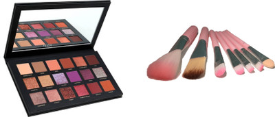 

Miss Boss hb desert dusk palette eyeshadow and hk set of 7 pink makeup brushes combo(Set of 2)