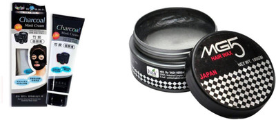 

Rtb Charcoal Face Mask Anti Blackhead Removal 120 GM with 100 Gm MG5 hair Wax(Set of 2)