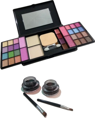 

Miss Boss fashion makeup kit and gel eyeliner with brush 6 g (black, white) combo(Set of 2)