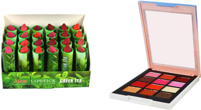 

Miss Boss ads 24 green tea lipstick and color school eyeshadow 12 gm combo(Set of 2)