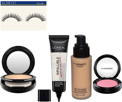 

Glorist Eyelash & combo of compact primer foundation with blusher(Set of 5)