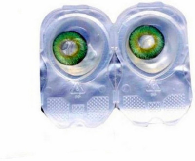 

Drr teleservices Zero power monthly lense 1 pair Monthly Contact Lens(0, Green, Pack of 1)