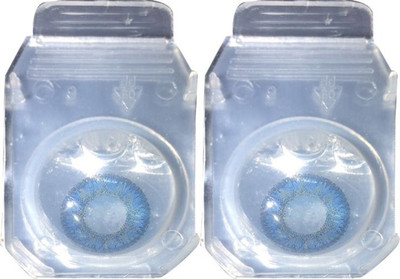

Drr teleservices Zero power monthly lense 1pair Monthly Contact Lens(0, Aqva blue, Pack of 1)