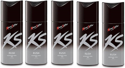 

KS rush Body Spray - For Men & Women(150 g, Pack of 5)