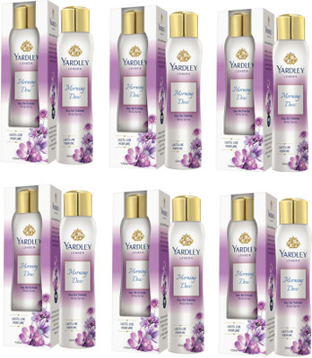 

Yardley London Morning Dew EDT Body Spray for Women 120ML Each (Pack of 6) Deodorant Spray - For Women(720 ml, Pack of 6)