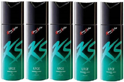 

KS urge Body Spray - For Men & Women(150 g, Pack of 5)