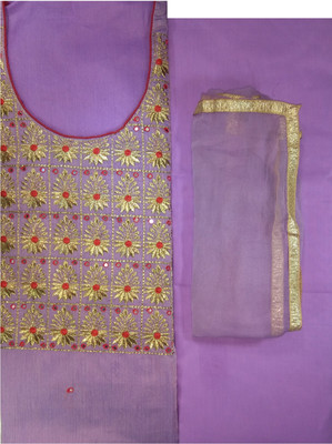 Sublime W Chanderi Embellished Salwar Suit Material