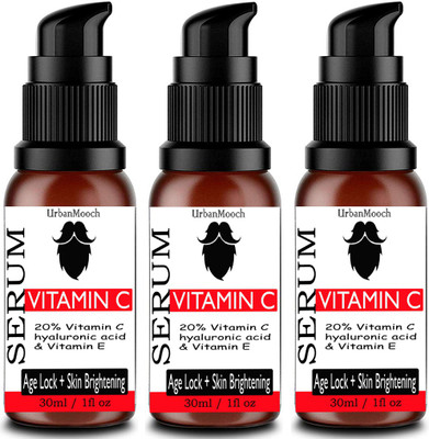 

UrbanMooch 20% Vitamin C Serum With Hyaluronic Acid - Anti Wrinkle & Anti Ageing (90 ml) -Pack of-3-Bottle-(90ml)(90 ml)