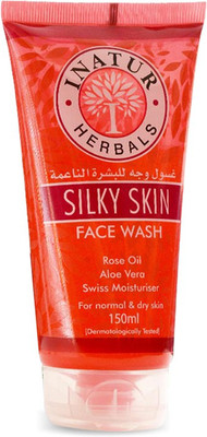 

Inatur Silky Skin Face Wash 150ml, Rose Oil, Aloe Vera, Swiss Maisfuriser, For Normal & Dry Skin Face Wash(150 ml)