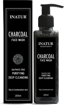 

Inatur Charcoal Face Wash 200ml, Aromatherapy, Sulpate Free, Purifying Deep Cleansing Face Wash(200 ml)