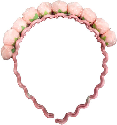 

MorningGlory Peach Handmade Colorful Headbands for Girls Head Band(Beige, Pink)