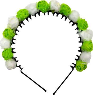 

MorningGlory Handmade Head Band(Green, White)