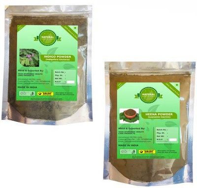 

Fedele Henna and Indigo Leaves Natural Powder -Combo Pack of 2 Hair Color(brown,darkbrown,green)