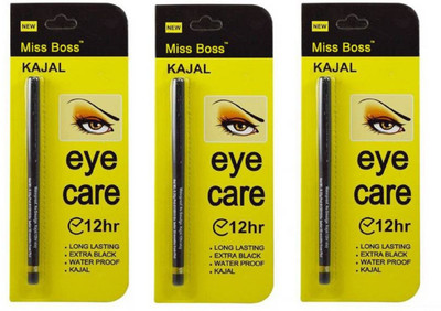 

ADS Kajal Waterproof Long-Lasting Pack of 3(black)